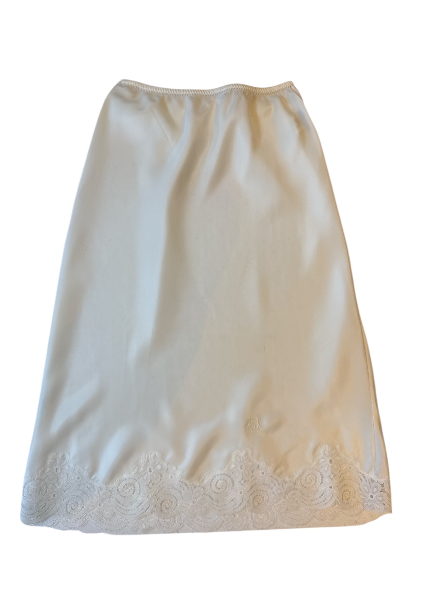 Christian Dior White Slip Skirt