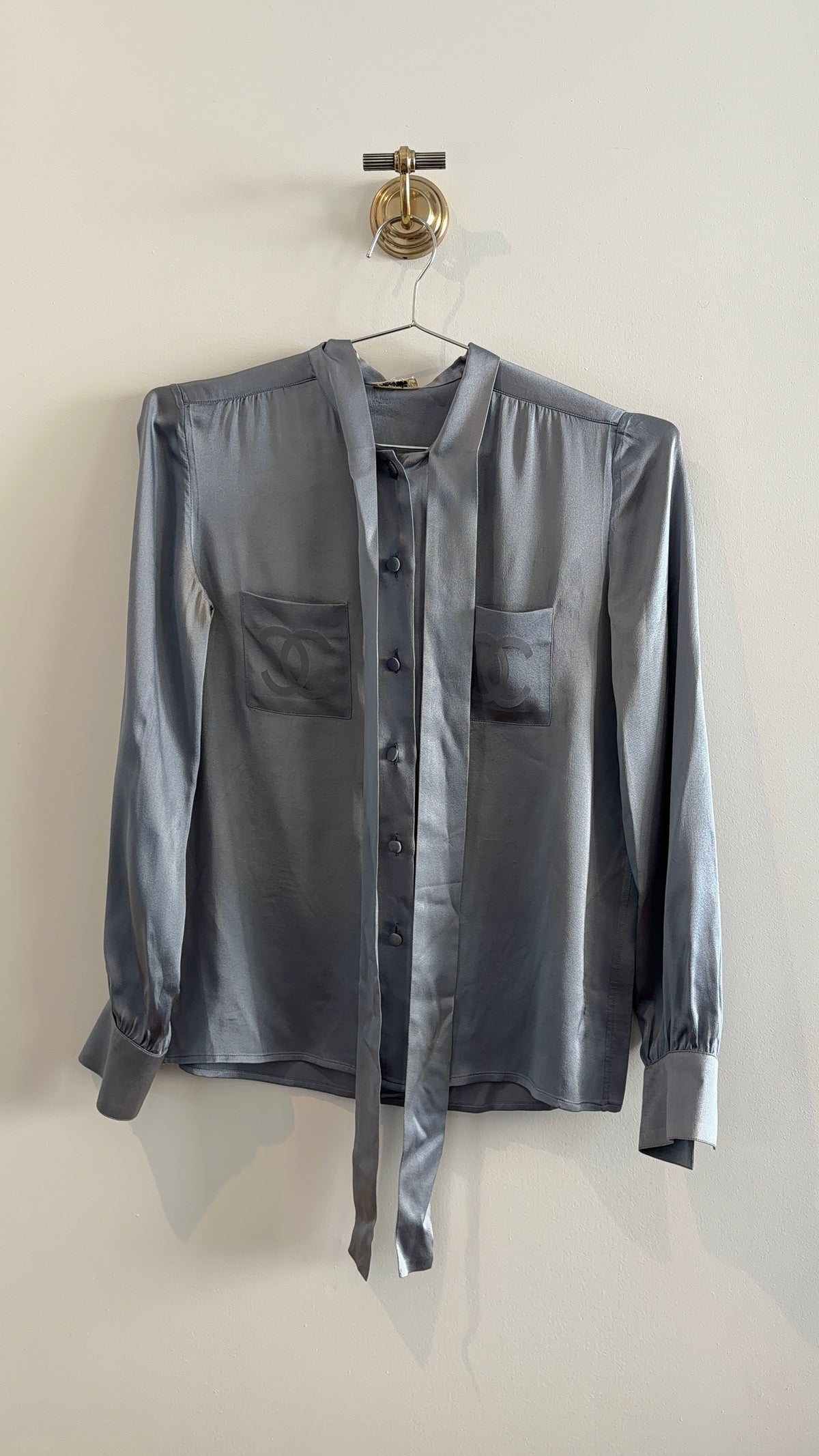 Chanel Silk Button Up