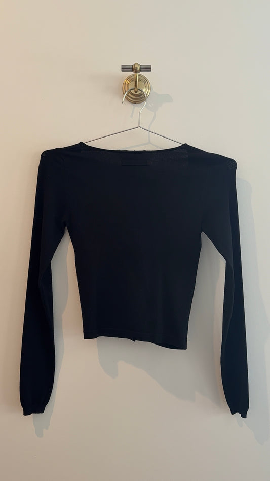 Jean Paul Gaultier Rose Closure Knit Cardigan