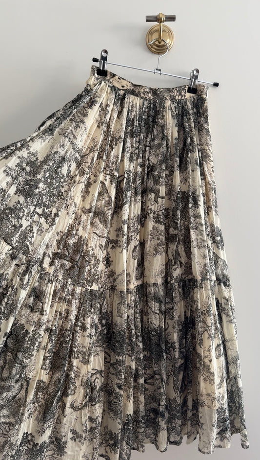 Christian Dior Toile Midi Skirt