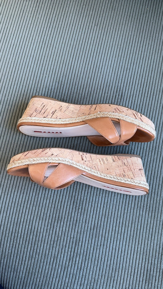 Prada Leather Wedges