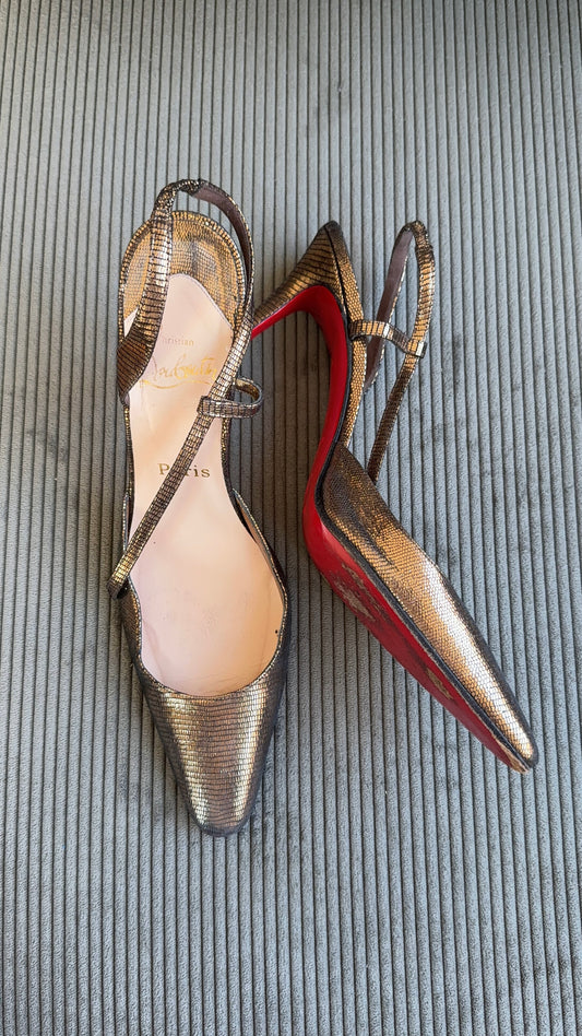 Christian Louboutin Gold Heels