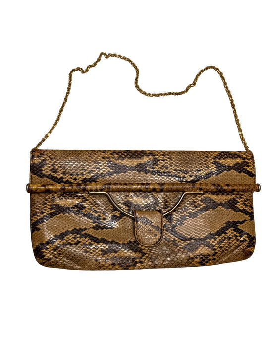 Vintage Caprice Snakeskin Clutch Bag