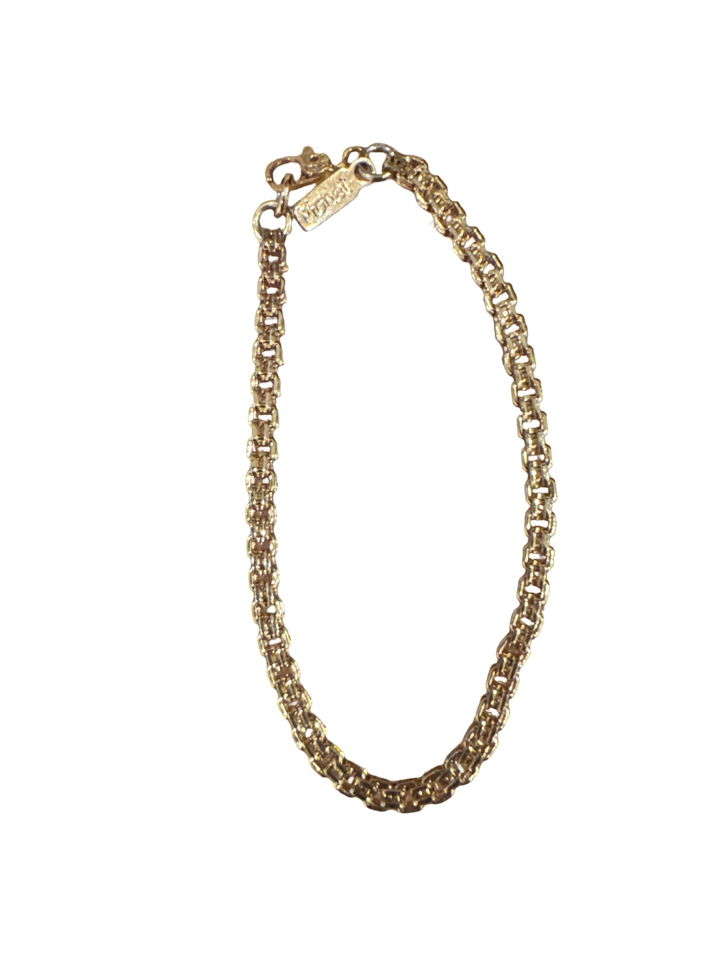 Monet Vintage Gold Tone Thin Link Bracelet