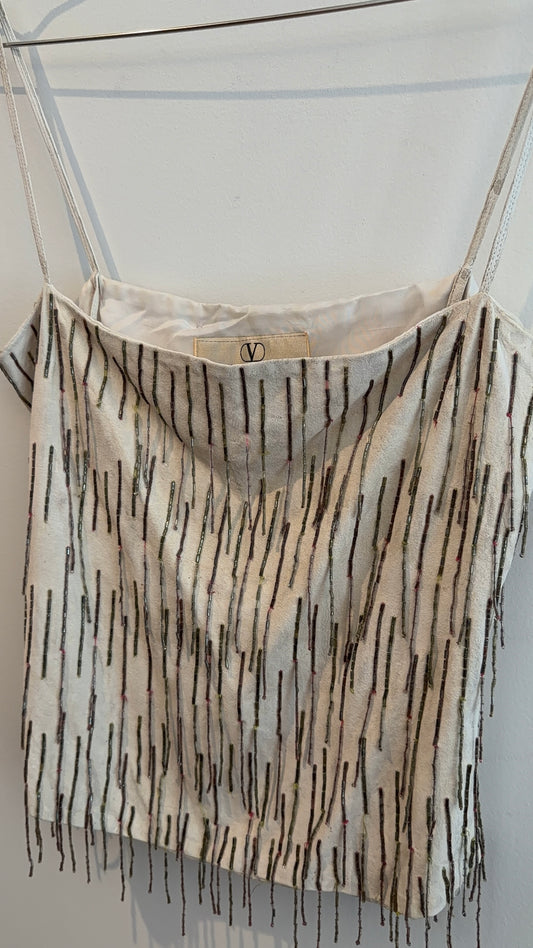 Valentino Suede Bueded Top