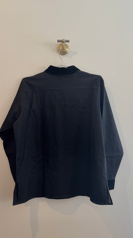 Victor Costa Embroidered Denim Overshirt
