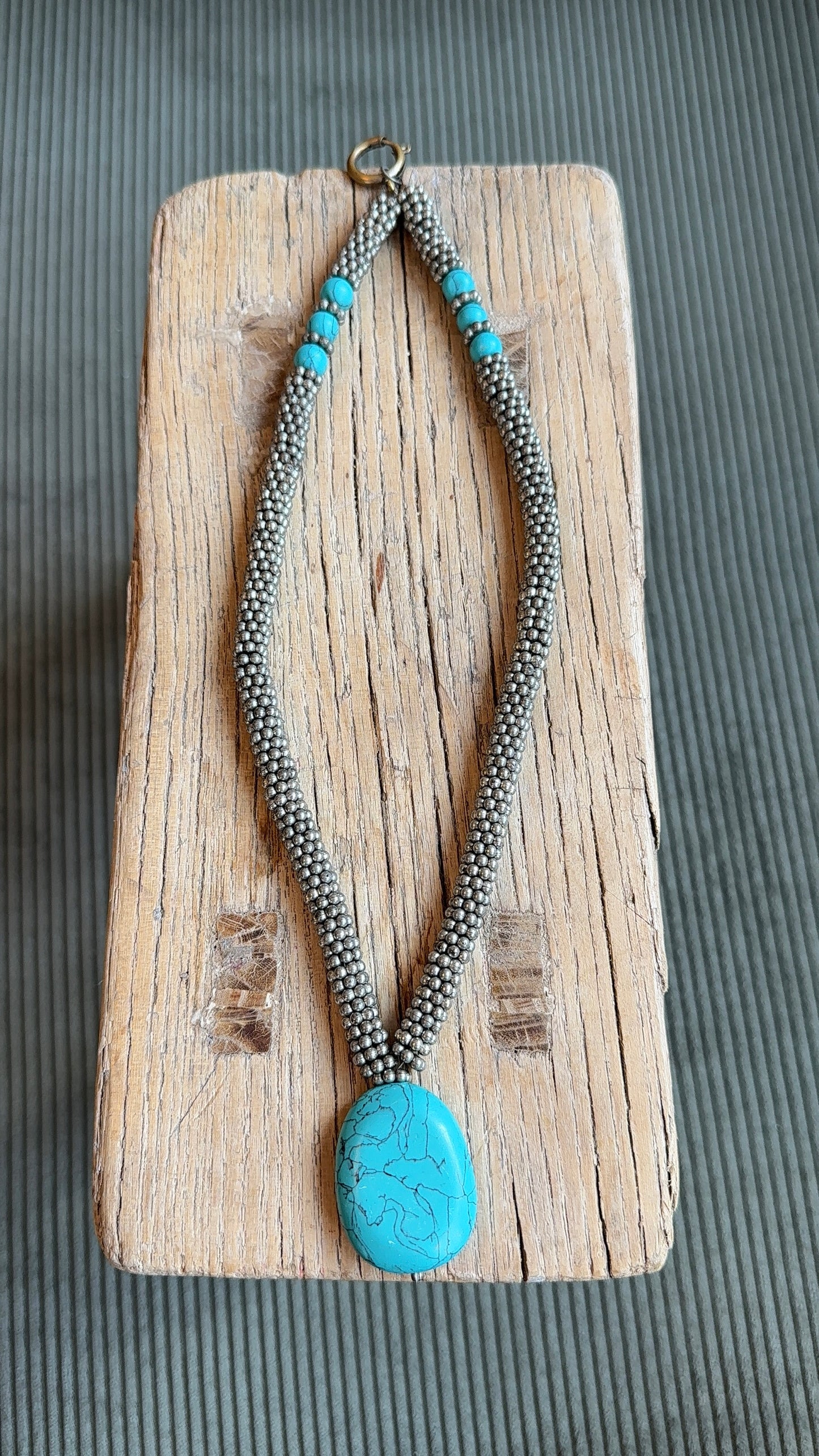 Vintage Silver/Turquoise Pendant Necklace