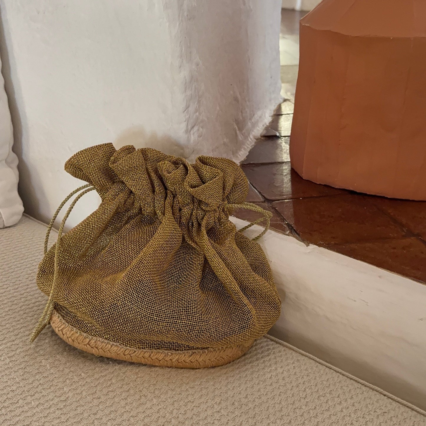Donna Karan Gold Bucket Bag