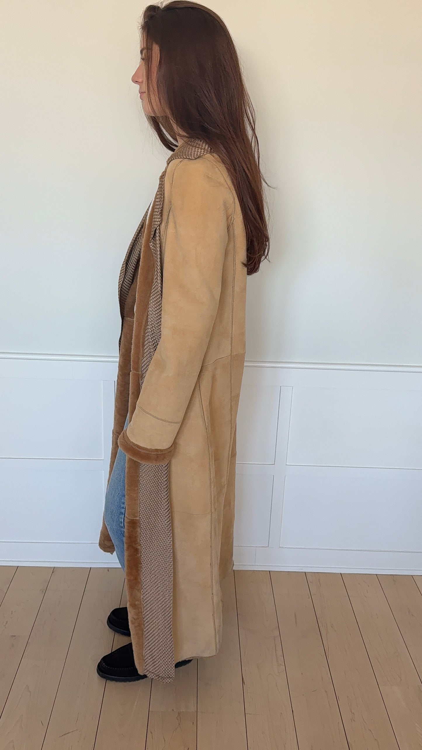 Emanuel Ungaro Long Shearling Belted Coat