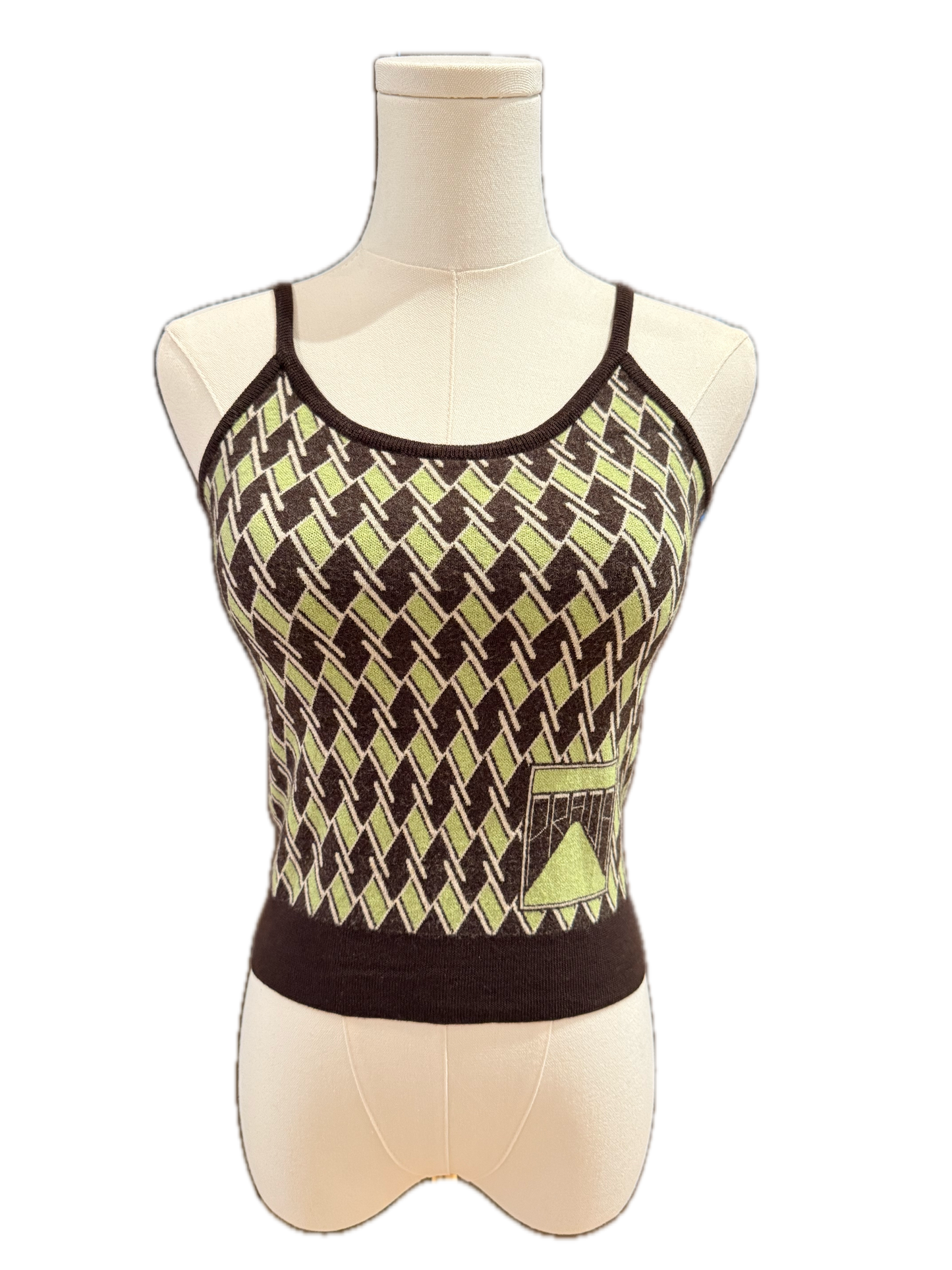 Prada Argyle Knit Tank