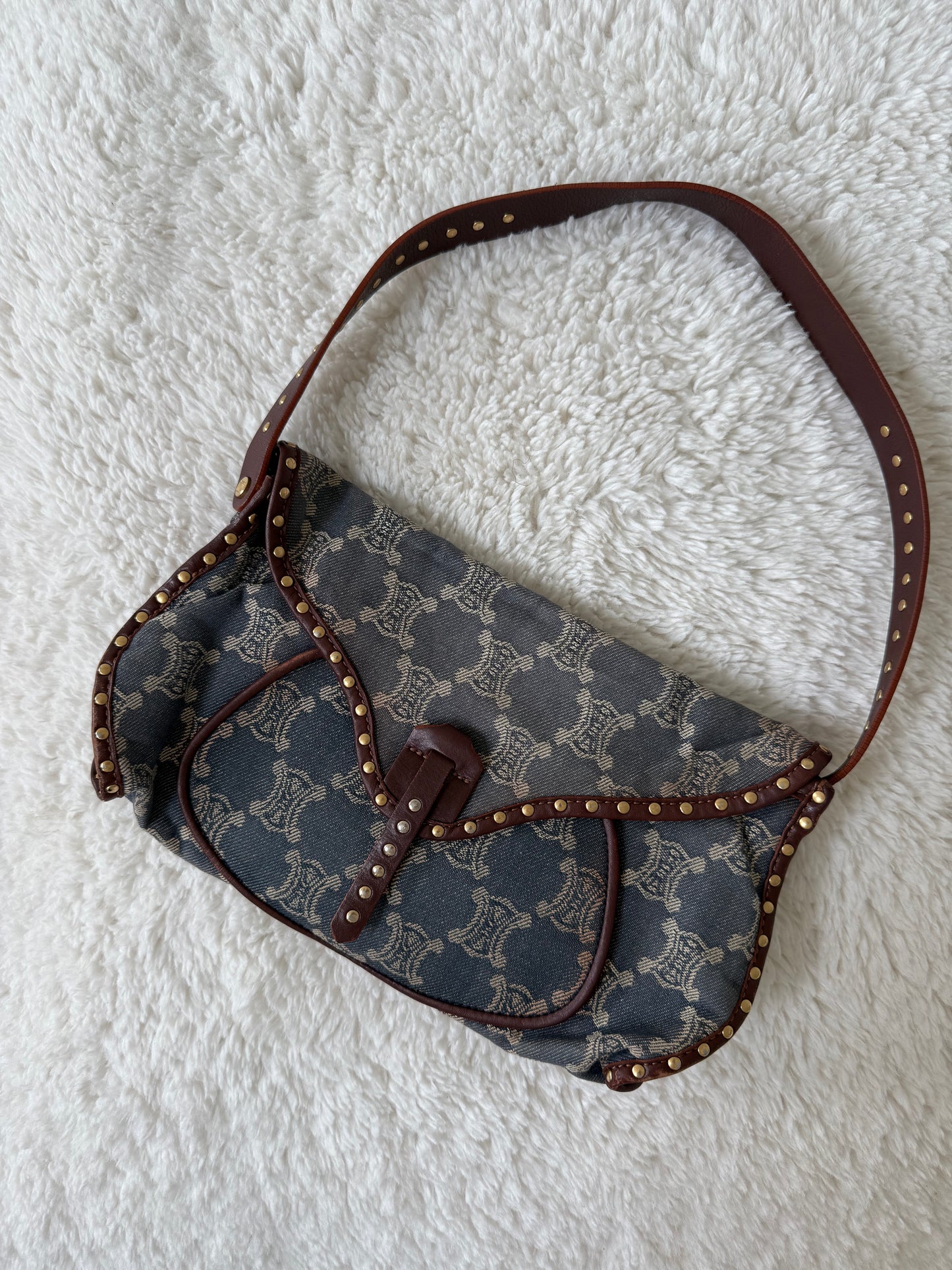 Celine Denim Macadam Bag