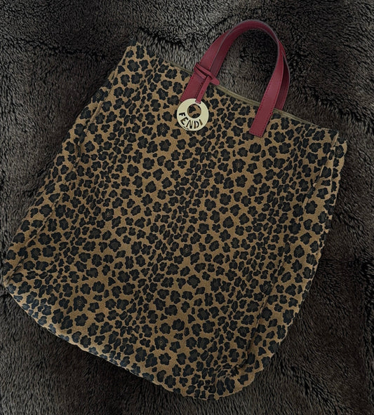 Fendi Leopard Tote Bag