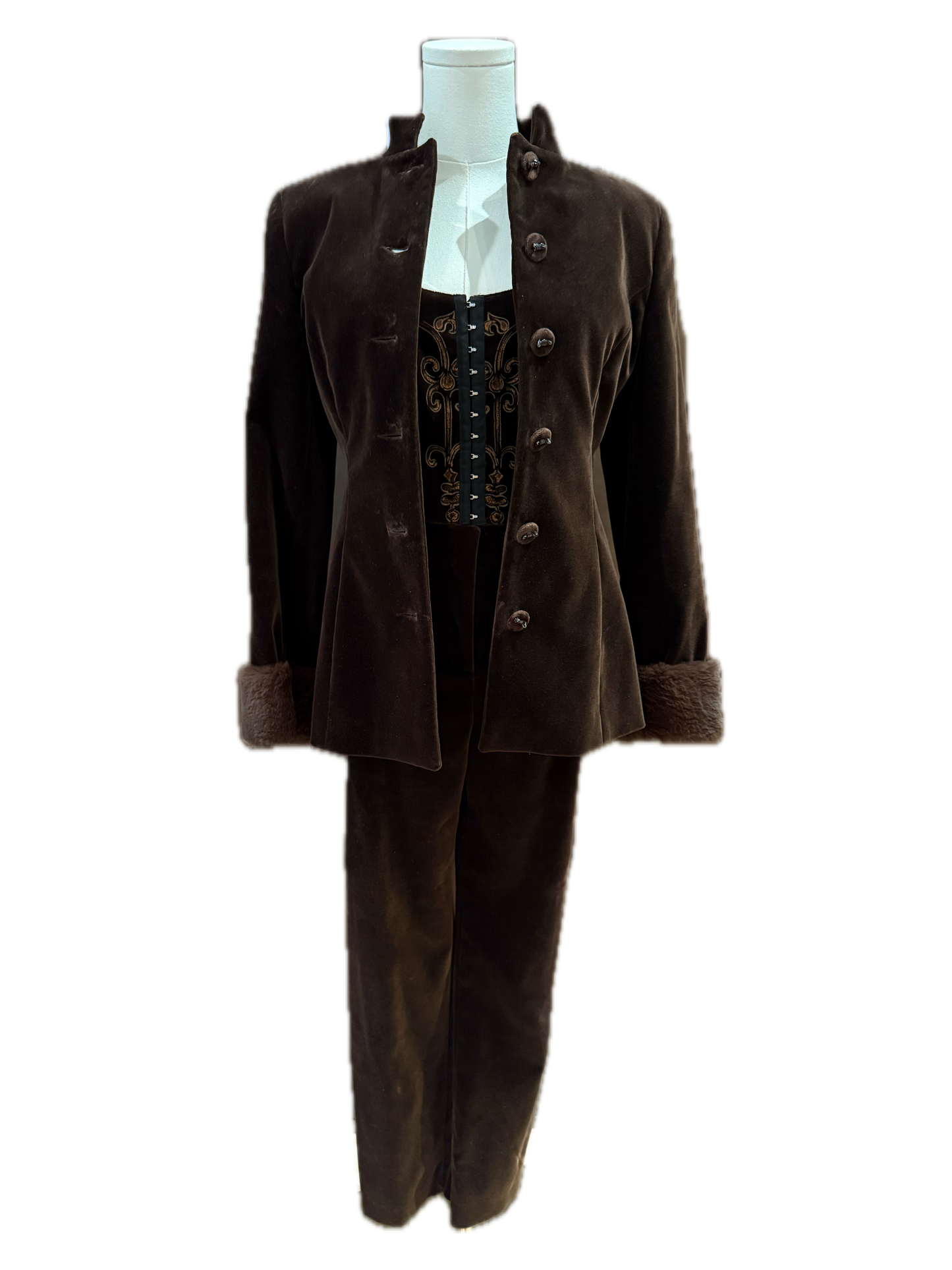 Blumarine Velvet 3-Piece Pantsuit