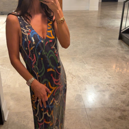 Missoni Sequin Geometric Print Dress