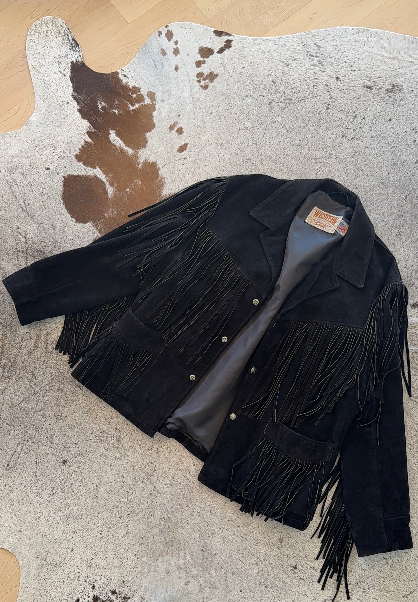 Black Suede Fringe Jacket