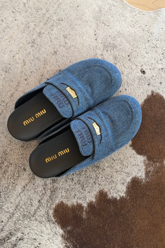 Miu Miu Denim Mules