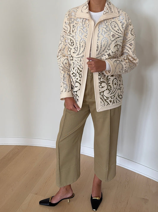 Vintage Cream Lace Jacket