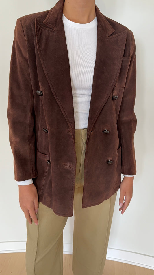 Gucci Brown Suede Blazer