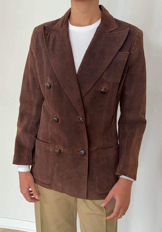 Gucci Brown Suede Blazer