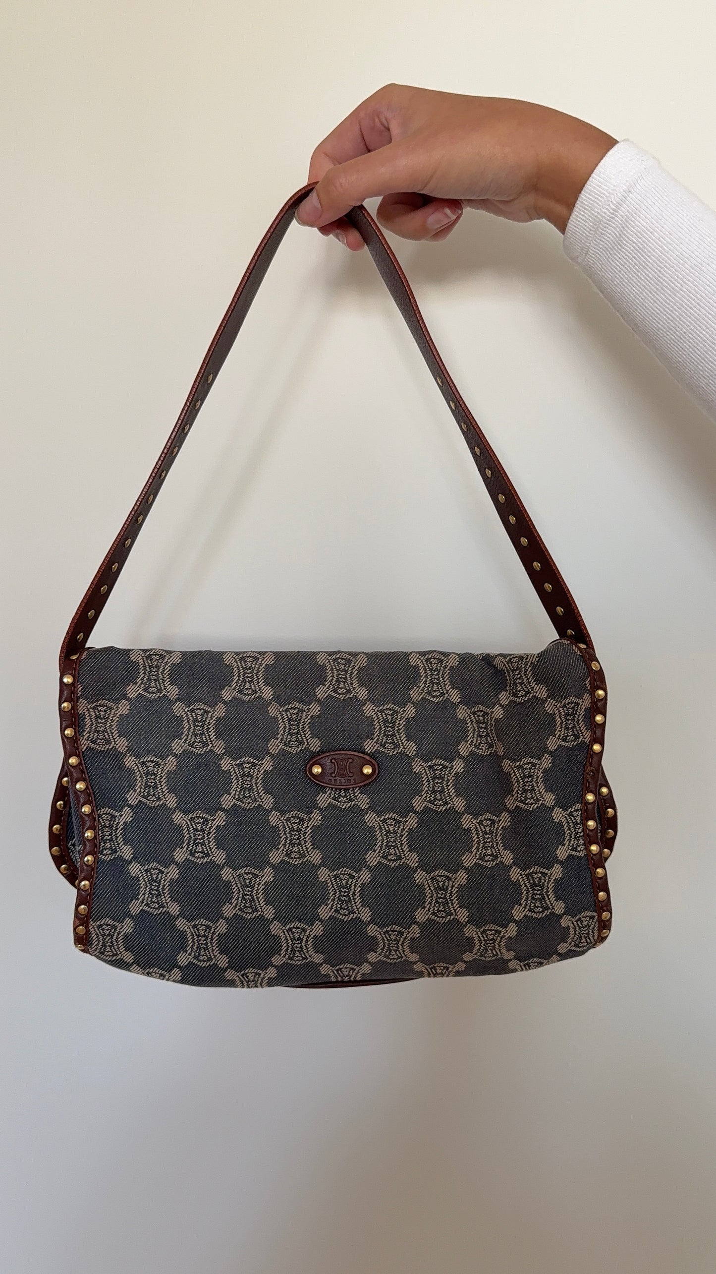 Celine Denim Macadam Bag