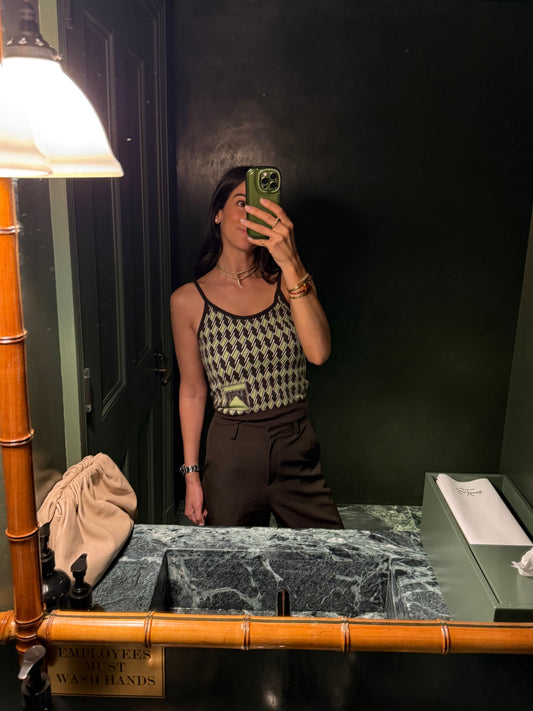 Prada Argyle Knit Tank