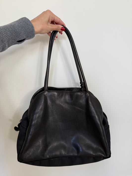 Prada Black Leather Shoulder Bag