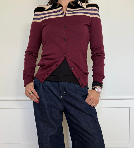 Bottega Veneta Striped Knit Cardigan