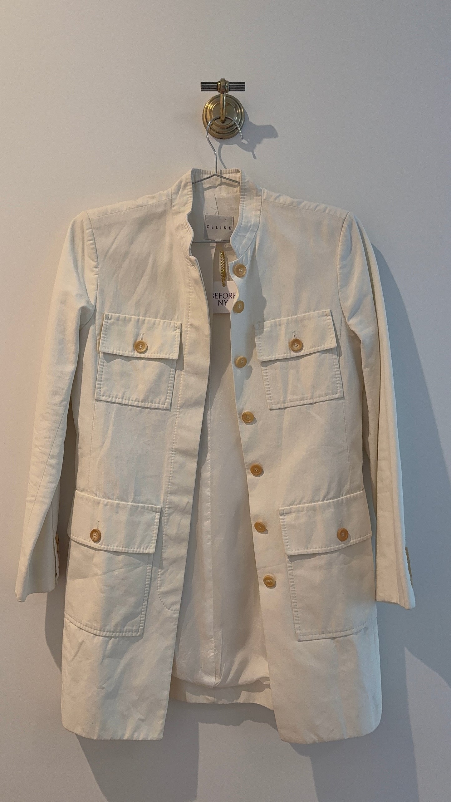 Celine White Cotton Jacket