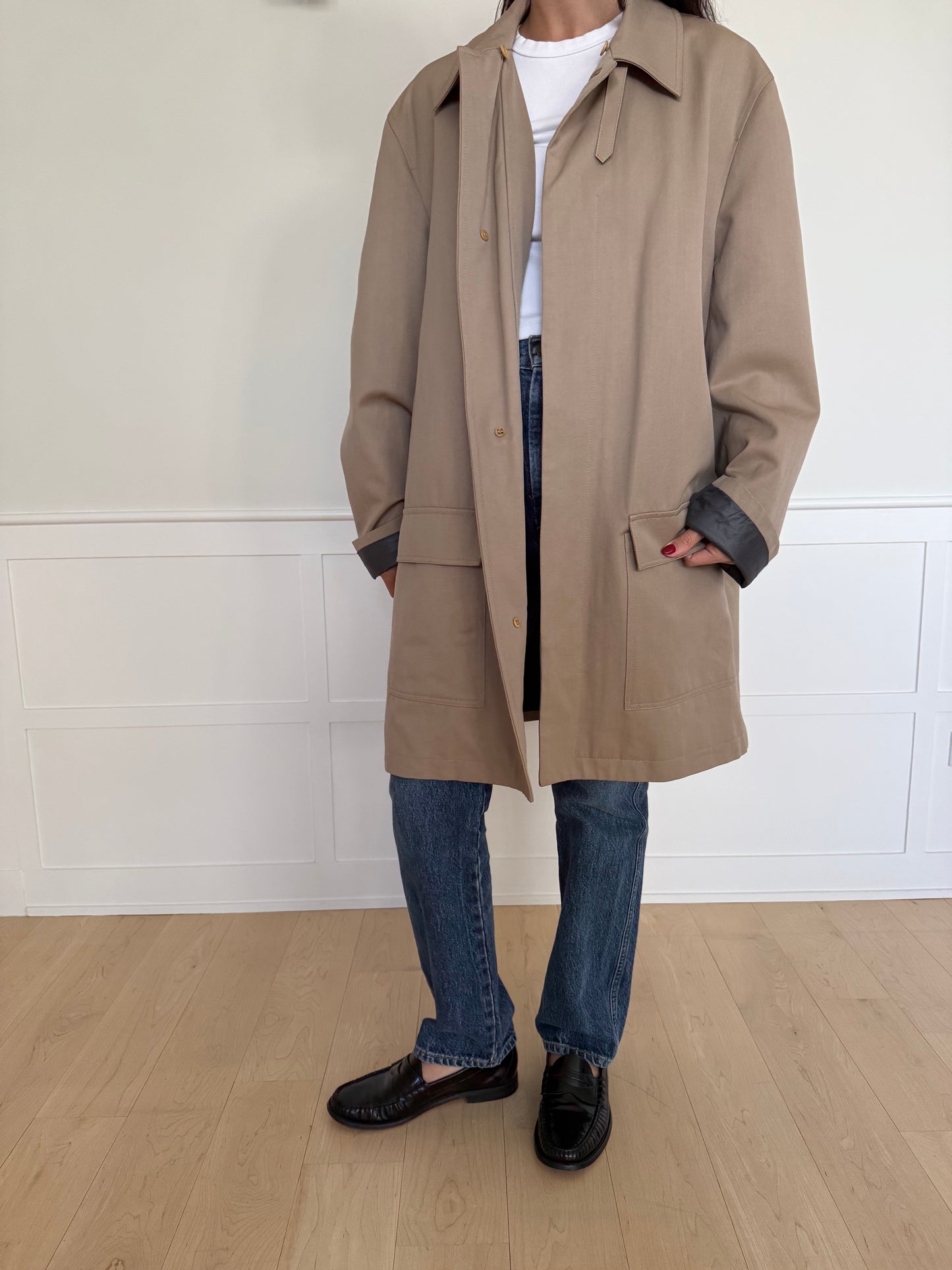 Valentino Trench Coat with Detachable Fur Lining