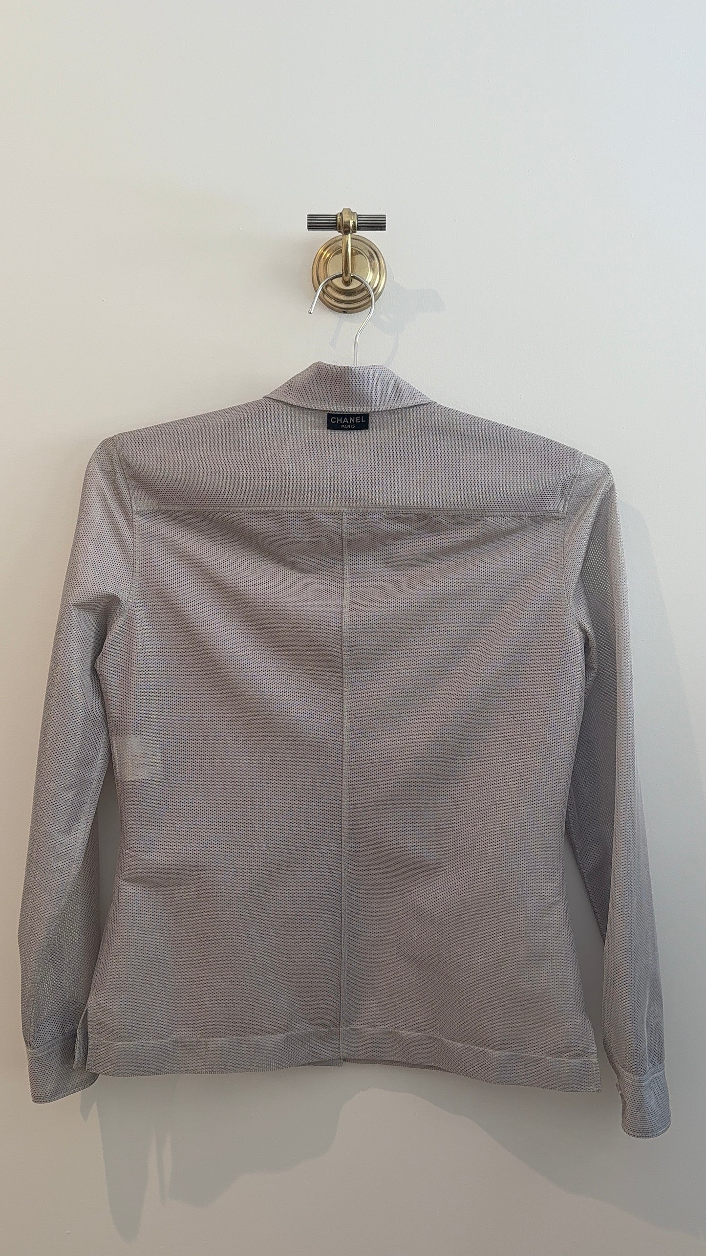 Chanel Perforated Button Down Shirt
