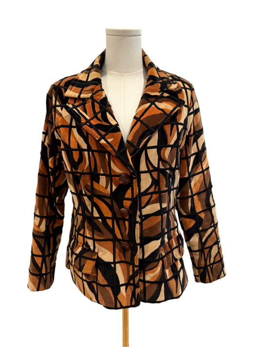 Patterned Brown Blazer