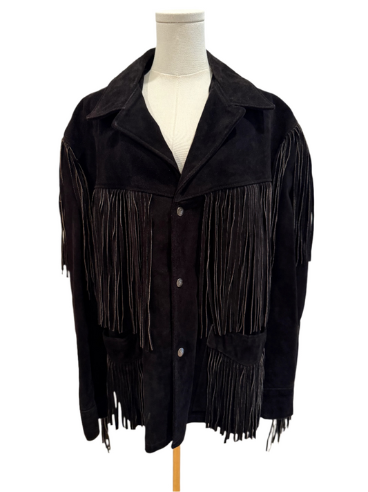 Black Suede Fringe Jacket