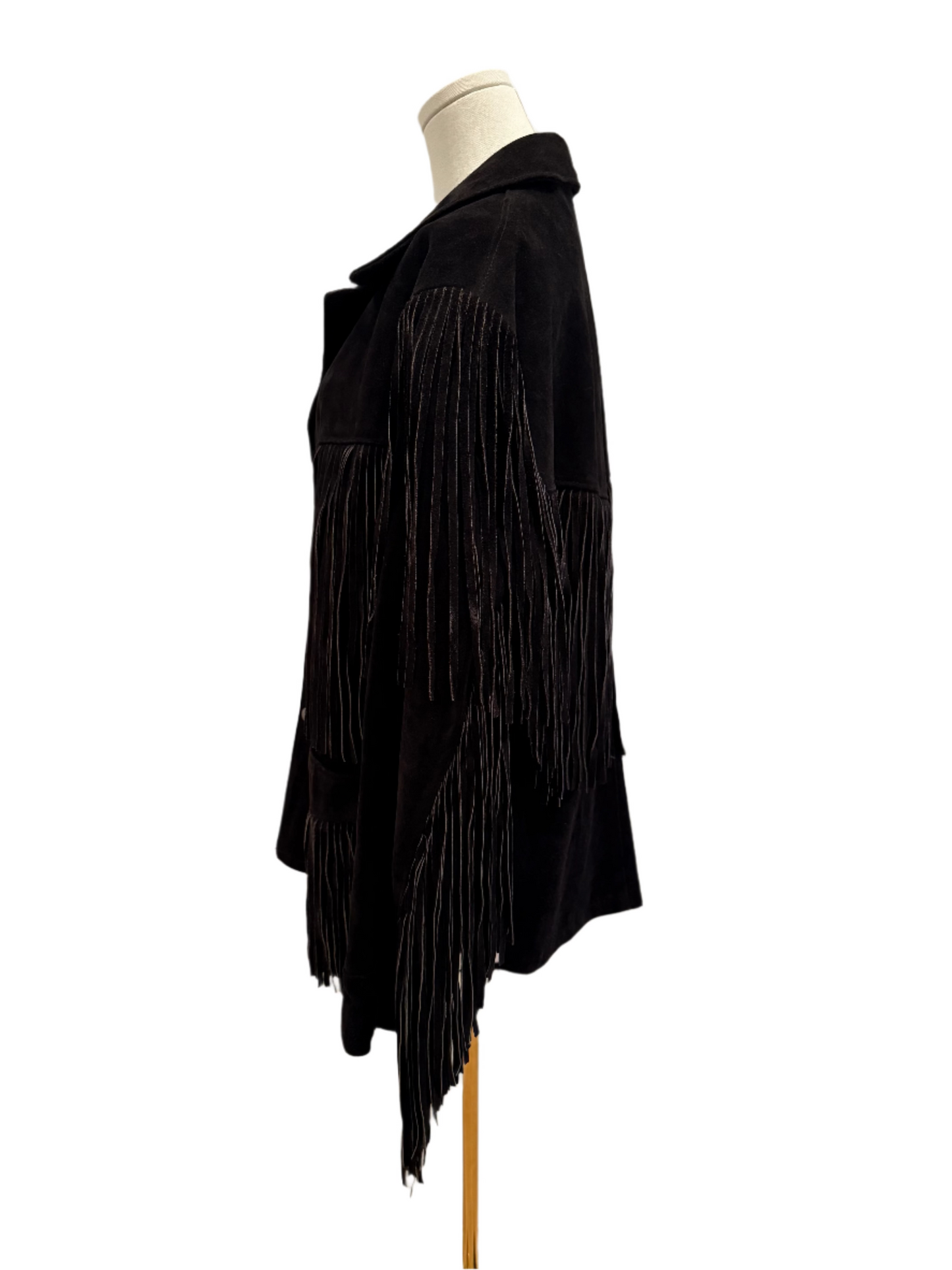 Black Suede Fringe Jacket