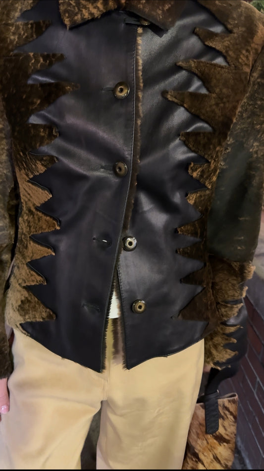 Vintage Leather/Fur Jacket