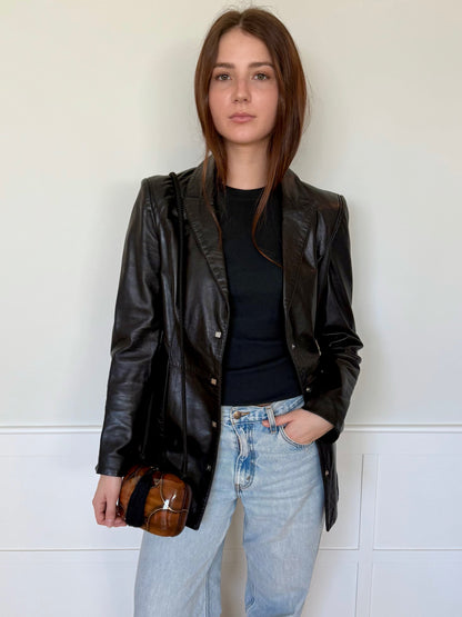 Claude Montana Lamb Leather Blazer