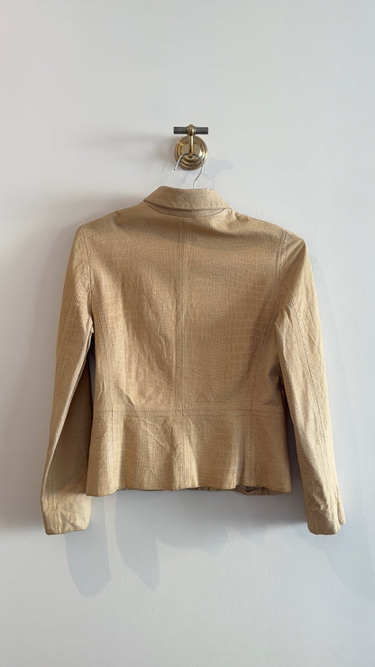 Gianfranco Ferre Embossed Leather Jacket