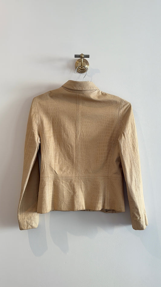 Gianfranco Ferre Embossed Leather Jacket