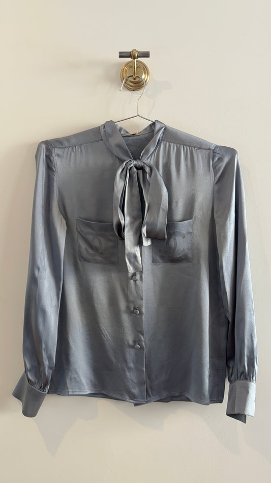 Chanel Silk Button Up