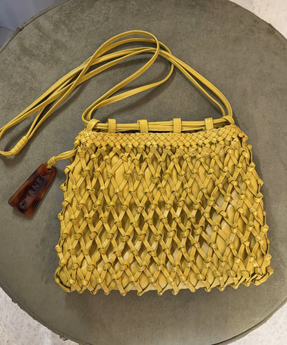 Chanel Yellow Woven Bag