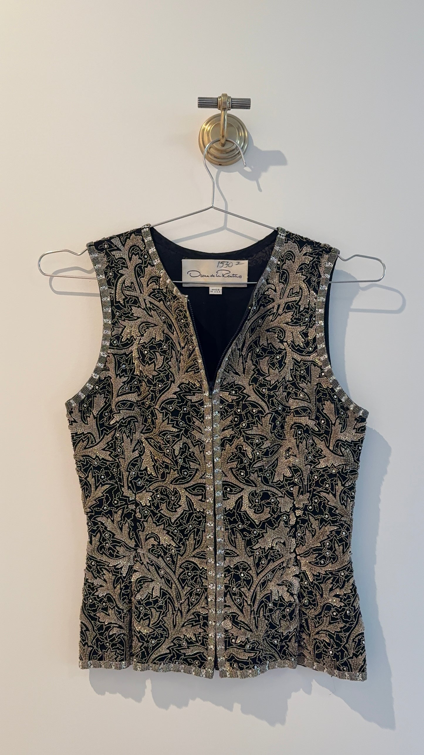Oscar de la Renta Beaded Vest