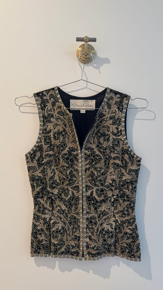 Oscar de la Renta Beaded Vest