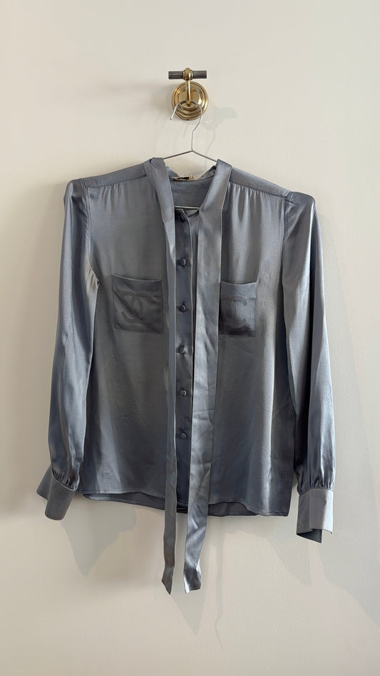 Chanel Silk Button Up