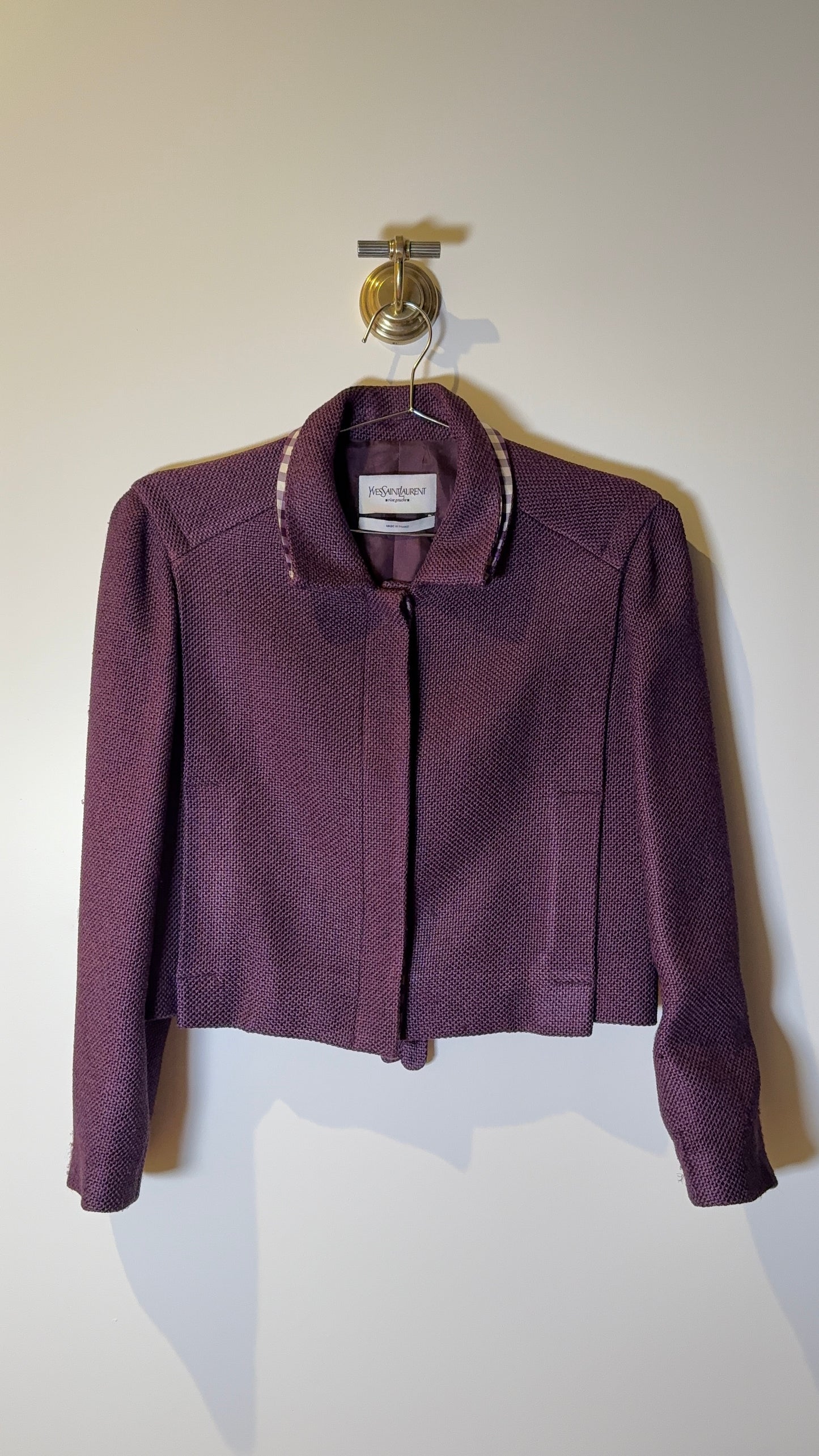 Yves Saint Laurent Tweed and Plaid Jacket