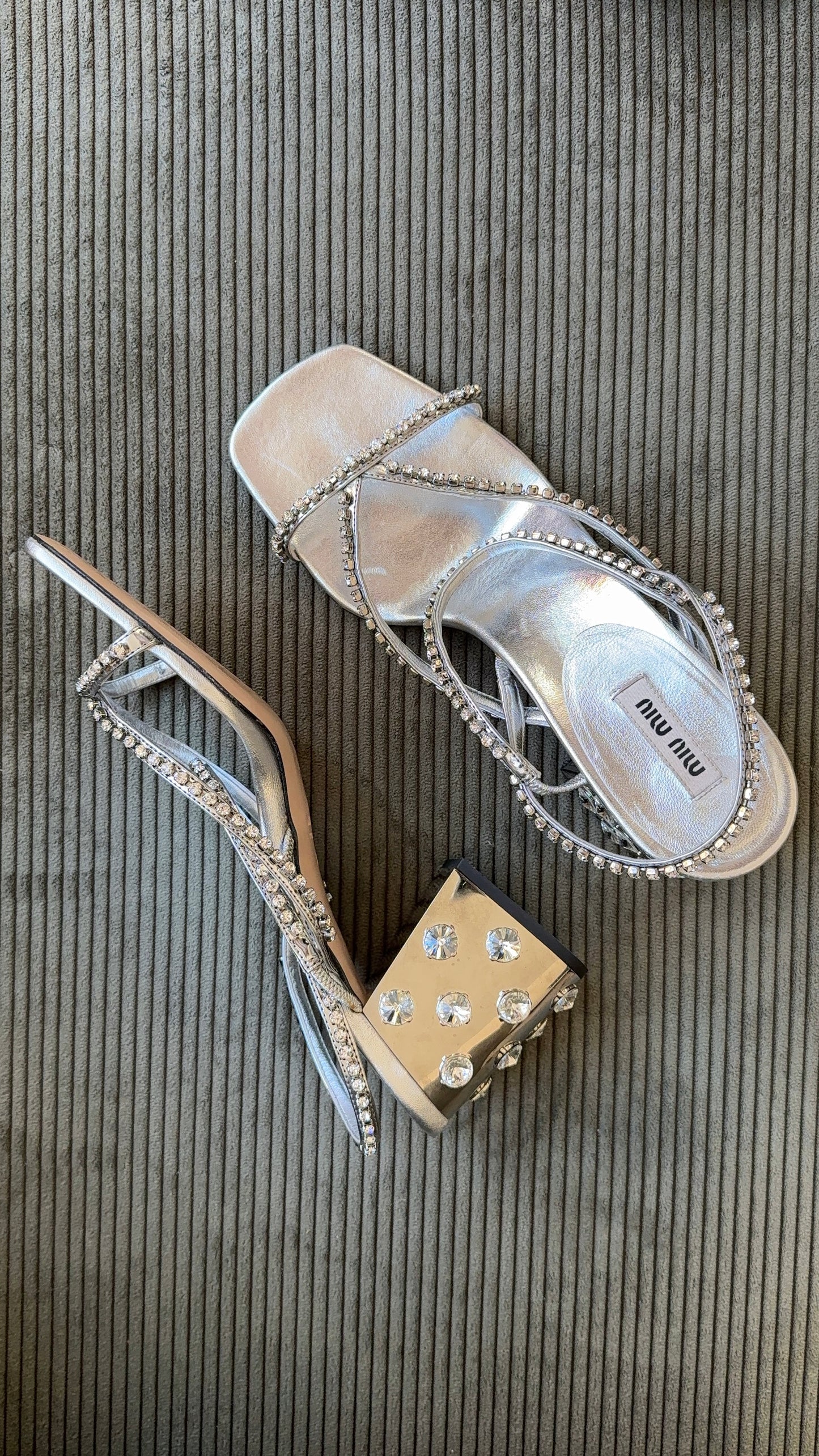 Miu Miu Embellished Block Heels