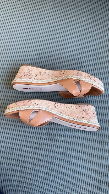 Prada Leather Wedges