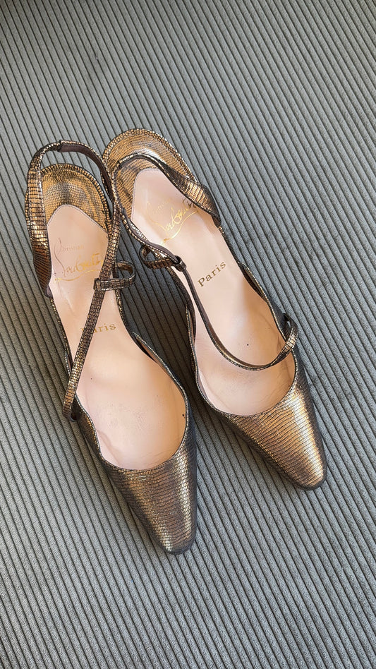 Christian Louboutin Gold Heels
