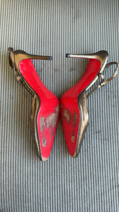 Christian Louboutin Gold Heels