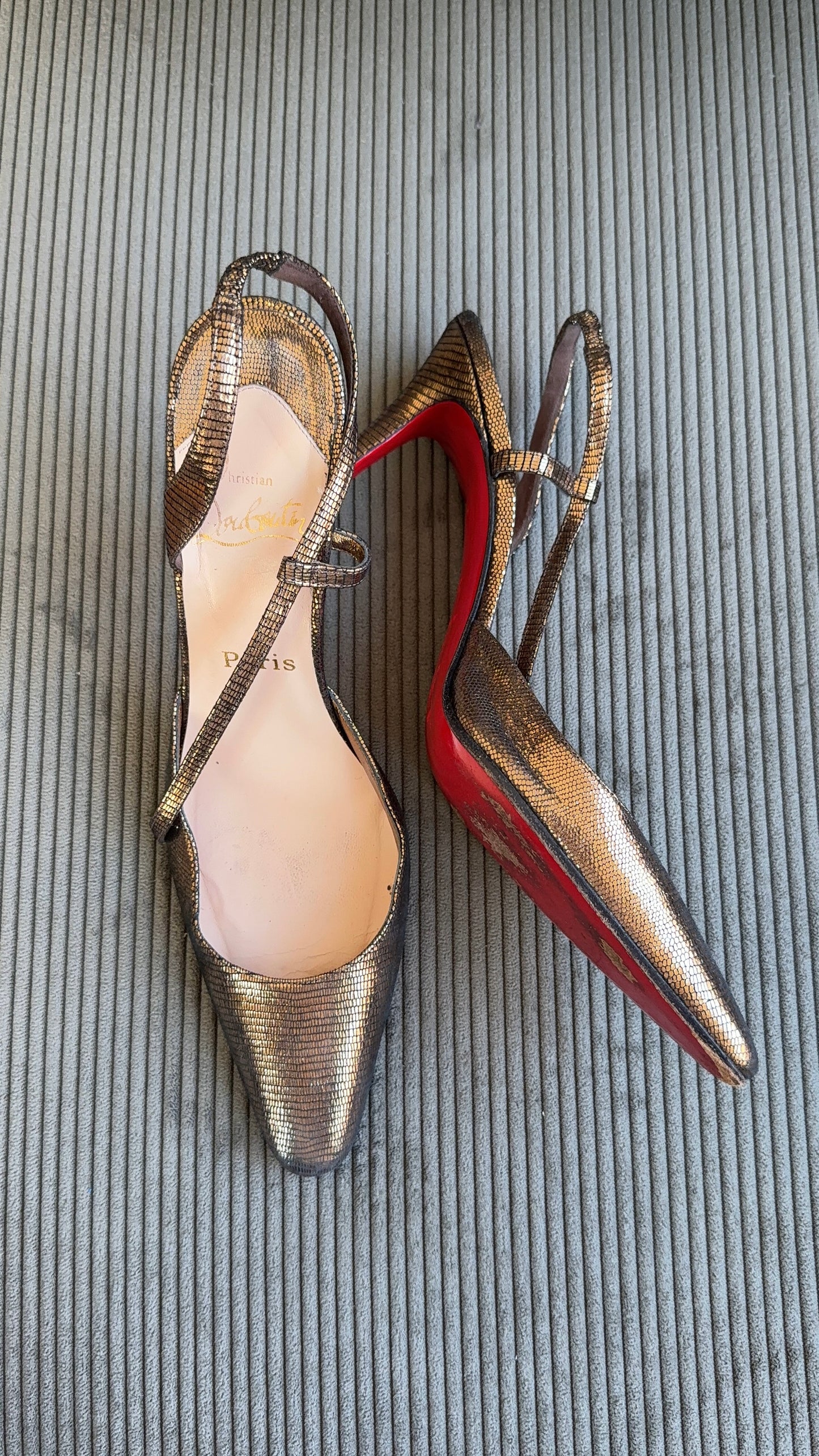 Christian Louboutin Gold Heels