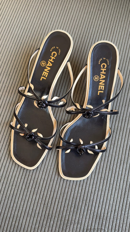 Chanel Rosebud Heels