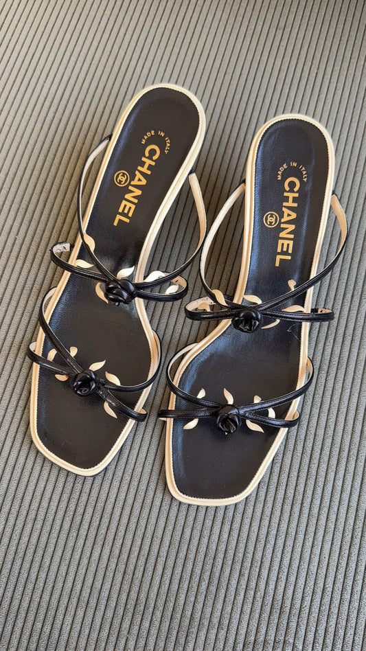 Chanel Rosebud Heels